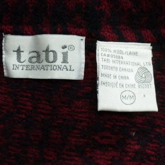 VINTAGE Houndstooth Plaid Wool Boxy Cardigan Jacket - Picture 9 of 10